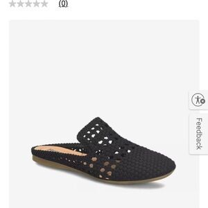 Born Black Mules with Geometric Design